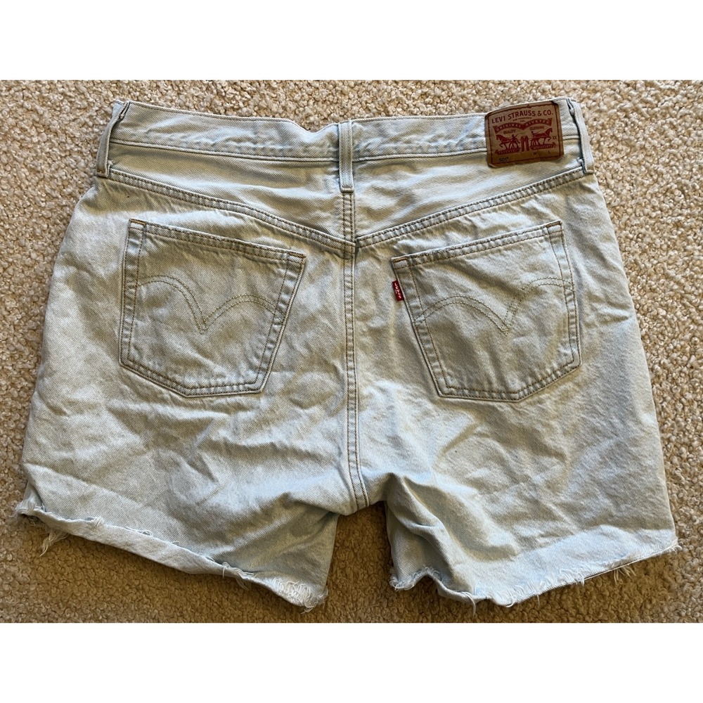 Levi's 501 Light Blue 100% Cotton Denim Cut-Off Jean Shorts Jorts Men 34